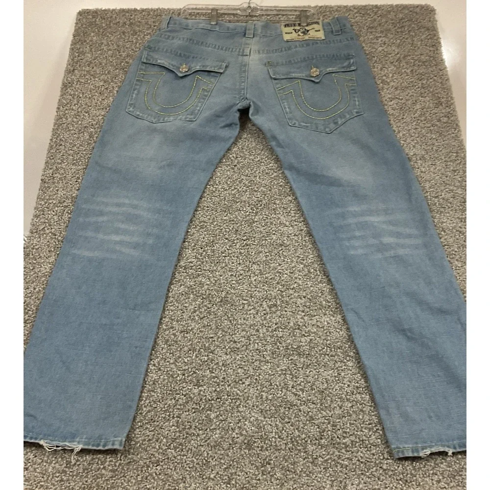 True Religion World Tour Rocco Straight 38x31 Measured Med‎ Wash Relaxed